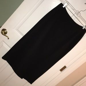 Black maxi pencil skirt with slit to knee